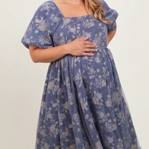 Floral Blue Maxi Dress